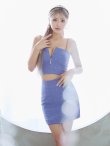 ブルー モデル：如月れい　身長：156cm　着用サイズ：Sサイズ