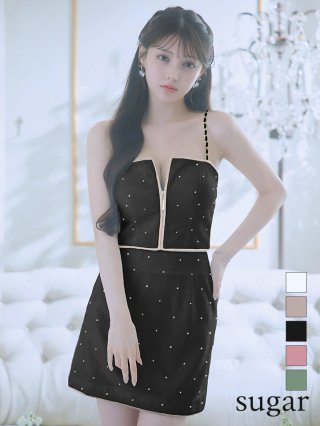 【や】ブラック ミニドレス Sサイズ DAZZY ドレス 「大人上品なブラックレース」程よく素肌魅せ