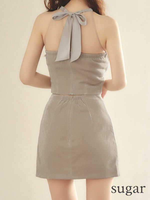 グレージュ　モデル：ゆめ　身長：160cm　着用サイズ：Sサイズ