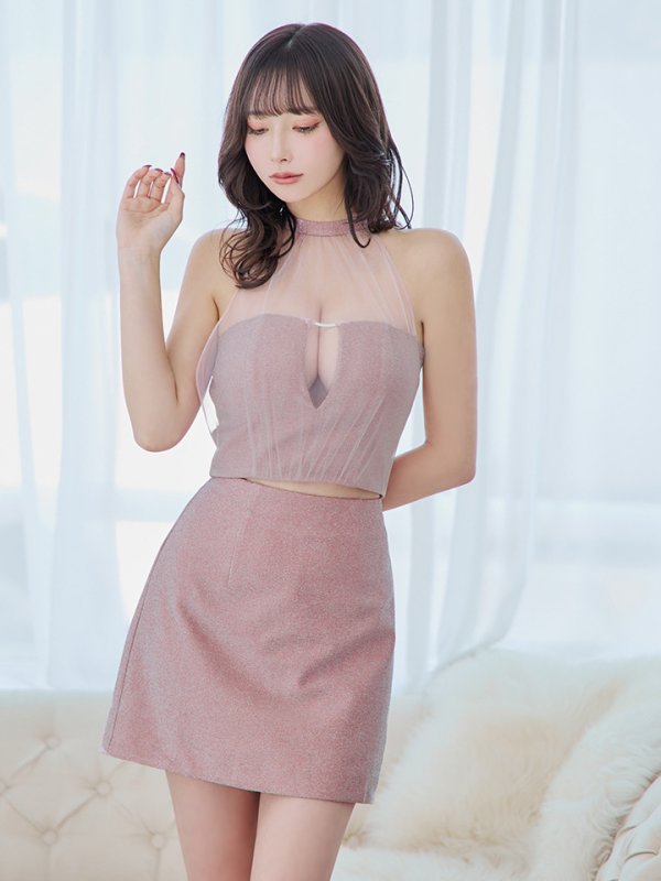 ピンク モデル：ぴょな　身長：160cm　着用サイズ：Sサイズ