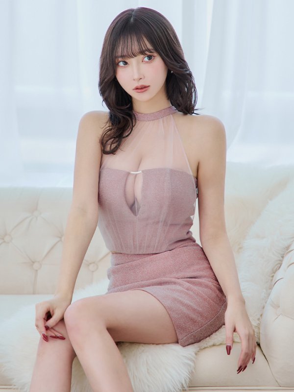 ピンク モデル：ぴょな　身長：160cm　着用サイズ：Sサイズ