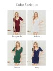 画像28: XSサイズあり【ROBE de FLEURS Glossy/ローブ・ド・フルール グロッシー】デコルテチェーンネックレス/ リブニット/ 袖あり/ 半袖/ ワンカラー/ ストレッチ/ タイト/ ミニドレス/ キャバドレス[OF2] (28)