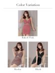 画像26: XSサイズあり【ROBE de FLEURS Glossy/ローブ・ド・フルール グロッシー】ウエストシースルーレース/ ストレッチ/ ビジュー/ キャミソール/ タイト/ ミニドレス/ キャバドレス[OF2] (26)