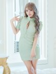 画像23: XSサイズあり【ROBE de FLEURS Glossy/ローブ・ド・フルール グロッシー】バストジッパー/ スプリングツイード/ 半袖/ 袖あり/ ワンカラー/ タイト/ ミニドレス/ キャバドレス[OF2] (23)