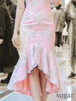 画像38: Lサイズあり【DEA.by ROBE de FLEURS/ディアバイローブドフルール】マーメイド/ フローラル/ バストジップ/ フリル/ テールカット/ ミディアムドレス/ キャバドレス[OF2] (38)