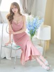画像25: 【ROBE de FLEURS Glossy/ローブ・ド・フルール グロッシー】サイドレース/ ファーストラップ/ ワンカラー/ キャミソール/ ストレッチ/ タイト/ ミモレ丈/ ロングドレス/ キャバドレスlong[OF2] (25)