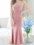 画像27: 【ROBE de FLEURS Glossy/ローブ・ド・フルール グロッシー】サイドレース/ ファーストラップ/ ワンカラー/ キャミソール/ ストレッチ/ タイト/ ミモレ丈/ ロングドレス/ キャバドレスlong[OF2] (27)