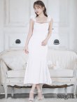 画像36: 【ROBE de FLEURS Glossy/ローブ・ド・フルール グロッシー】サイドレース/ ファーストラップ/ ワンカラー/ キャミソール/ ストレッチ/ タイト/ ミモレ丈/ ロングドレス/ キャバドレスlong[OF2] (36)