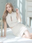 画像30: XSサイズあり【ROBE de FLEURS Glossy/ローブ・ド・フルール グロッシー】ジッパー/ シンプル/ ワンカラー/ ノースリーブ/ セットアップ/ ストレッチ/ タイト/ ミニドレス/ キャバドレス[OF2] (30)