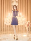 画像4: 門りょうちゃん着用☆XSサイズあり【ROBE de FLEURS Glossy/ローブ・ド・フルール グロッシー】ジップ/ バストxウエストカット/ ワンカラー/ セットアップ/ ストレッチ/ タイト/ ミニドレス/ キャバドレス[OF2] (4)