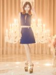 画像6: 門りょうちゃん着用☆XSサイズあり【ROBE de FLEURS Glossy/ローブ・ド・フルール グロッシー】ジップ/ バストxウエストカット/ ワンカラー/ セットアップ/ ストレッチ/ タイト/ ミニドレス/ キャバドレス[OF2] (6)