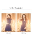 画像2: 門りょうちゃん着用☆XSサイズあり【ROBE de FLEURS Glossy/ローブ・ド・フルール グロッシー】ジップ/ バストxウエストカット/ ワンカラー/ セットアップ/ ストレッチ/ タイト/ ミニドレス/ キャバドレス[OF2] (2)