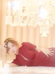 画像7: 即日発送！門りょうちゃん着用 【ROBE de FLEURS Glossy/ローブ・ド・フルール グロッシー】バストジッパー/ ワッフル/ 袖あり/ 半袖/ シンプル/ ワンカラー/ ストレッチ/ タイト/ ミニドレス/ キャバドレス (7)