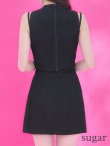 画像9: XSサイズあり【ROBE de FLEURS Glossy/ローブ・ド・フルール グロッシー】マルチファスナー/ ハイネック/ ノースリーブ/ ワンカラー/ タイト/ ミニドレス/ キャバドレス[OF2] (9)