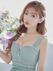画像10: XSサイズあり【ROBE de FLEURS Glossy/ローブ・ド・フルール グロッシー】バストジッパー/ ビジュー/ ワッフル/ ノースリーブ/ ワンカラー/ タイト/ ミニドレス/ キャバドレス[OF2] (10)