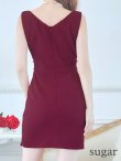 画像41: XSサイズあり【ROBE de FLEURS Glossy/ローブ・ド・フルール グロッシー】バストジッパー/ ビジュー/ ワッフル/ ノースリーブ/ ワンカラー/ タイト/ ミニドレス/ キャバドレス[OF2] (41)
