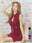 画像3: XSサイズあり【ROBE de FLEURS Glossy/ローブ・ド・フルール グロッシー】ジッパー/ リブニット/ シンプル/ ワンカラー/ ノースリーブ/ タイト/ ミニドレス/ キャバドレス[OF2] (3)