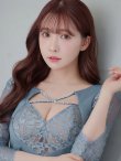 画像17: XS-Lサイズあり【ROBE de FLEURS Glossy/ローブ・ド・フルール グロッシー】クロスビジュー/ 五分袖/ 袖あり/ ストレッチ/ タイト/ ミニドレス/ キャバドレス[OF2] (17)