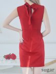 画像9: XSサイズあり【ROBE de FLEURS Glossy/ローブ・ド・フルール グロッシー】チョーカー風ベルト/ カットアウト/ シンプル/ ワンカラー/ ノースリーブ/ タイト/ ミニドレス/ キャバドレス[OF2] (9)