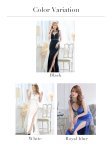 画像24: Lサイズあり【ROBE de FLEURS Glossy/ローブ・ド・フルール グロッシー】フロントジッパー/ ウエストシースルー/ ワンカラー/ ノースリーブ/ タイト/ スリット/ ロングドレス/ キャバドレスlong[OF2] (24)