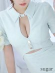 画像44: XSサイズあり【ROBE de FLEURS Glossy/ローブ・ド・フルール グロッシー】バストカット/ ウエストカット/ 袖あり/ 半袖/ バックル/ ストレッチ/ タイト/ ミニドレス/ キャバドレス[OF2] (44)