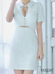 画像42: XSサイズあり【ROBE de FLEURS Glossy/ローブ・ド・フルール グロッシー】バストカット/ ウエストカット/ 袖あり/ 半袖/ バックル/ ストレッチ/ タイト/ ミニドレス/ キャバドレス[OF2] (42)