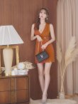 画像36: XSサイズあり【ROBE de FLEURS Glossy/ローブ・ド・フルール グロッシー】襟付き/ レザーベルトデザイン/ ノースリーブ/ シンプル/ ワンカラー/ タイト/ ミニドレス/ キャバドレス[OF2] (36)