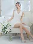 画像17: XSサイズあり【ROBE de FLEURS Glossy/ローブ・ド・フルール グロッシー】襟付き/ レザーベルトデザイン/ ノースリーブ/ シンプル/ ワンカラー/ タイト/ ミニドレス/ キャバドレス[OF2] (17)