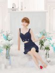 画像2: XSサイズあり【ROBE de FLEURS Glossy/ローブ・ド・フルール グロッシー】ベルトデザイン/ サイドプリーツ/ ノースリーブ/ フレア/ セットアップ/ ミニドレス/ キャバドレス[OF2] (2)