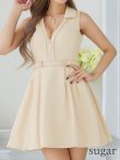 画像8: XSサイズあり【ROBE de FLEURS Glossy/ローブ・ド・フルール グロッシー】ノースリーブ/ バストオープン/ パイピング/ フレア/ ワンピース/ ミニドレス/ キャバドレス[OF2] (8)