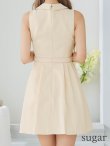画像9: XSサイズあり【ROBE de FLEURS Glossy/ローブ・ド・フルール グロッシー】ノースリーブ/ バストオープン/ パイピング/ フレア/ ワンピース/ ミニドレス/ キャバドレス[OF2] (9)