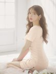 画像17: XSサイズあり【ROBE de FLEURS Glossy/ローブ・ド・フルール グロッシー】バストオープンジッパー/ サイドパイピング/ 半袖/ 袖あり/ タイト/ ミニドレス/ キャバドレス[OF2] (17)