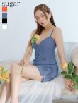画像12: XSサイズあり【ROBE de FLEURS Glossy/ローブ・ド・フルール グロッシー】ベルトデザイン/ ハートカット/ スマート/ キャミ/ タイト/ ミニドレス/ キャバドレス[OF2] (12)