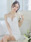 画像10: XSサイズあり【ROBE de FLEURS Glossy/ローブ・ド・フルール グロッシー】ベルトデザイン/ ハートカット/ スマート/ キャミ/ タイト/ ミニドレス/ キャバドレス[OF2] (10)