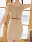 画像14: XSサイズあり【ROBE de FLEURS Glossy/ローブ・ド・フルール グロッシー】ベルトデザイン/ ノースリーブ/ シンプル/ タイト/ ミニドレス/ キャバドレス[OF2] (14)