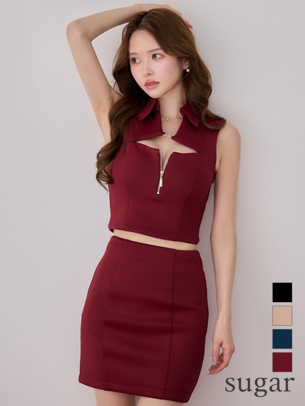 ボルドー　モデル：ゆめ　身長：160cm　着用サイズ：Sサイズ