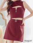 画像23: XSサイズあり【ROBE de FLEURS Glossy/ローブ・ド・フルール グロッシー】フロントジップ/ ノースリーブ/ ストレッチ/ 無地/ ワンカラー/ タイト/ セットアップ/ ミニドレス/ キャバドレス[OF2] (23)