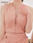 画像24: XSサイズあり【ROBE de FLEURS Glossy/ローブ・ド・フルール グロッシー】ノースリーブ/ バストジップ/ ラップ/ ベルト/ セットアップ/ ミニドレス/ キャバドレス[OF2] (24)