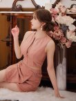 画像19: XSサイズあり【ROBE de FLEURS Glossy/ローブ・ド・フルール グロッシー】ノースリーブ/ バストジップ/ ラップ/ ベルト/ セットアップ/ ミニドレス/ キャバドレス[OF2] (19)
