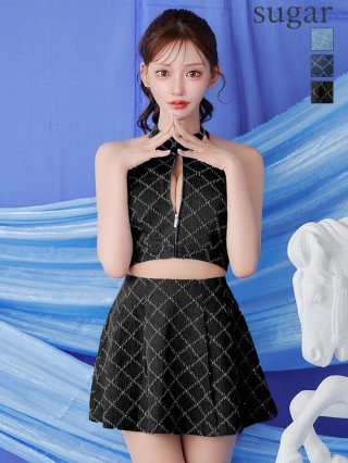 ROBE de FLEURS Glossy】ジップドレス - sugar ROBE de FLEURS Glossy】ジップドレス - sugar