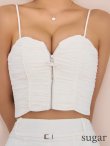 ホワイト　モデル：れみれみ 身長：163cm　着用サイズ：Sサイズ