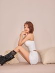 ホワイト　モデル：れみれみ 身長：163cm　着用サイズ：Sサイズ