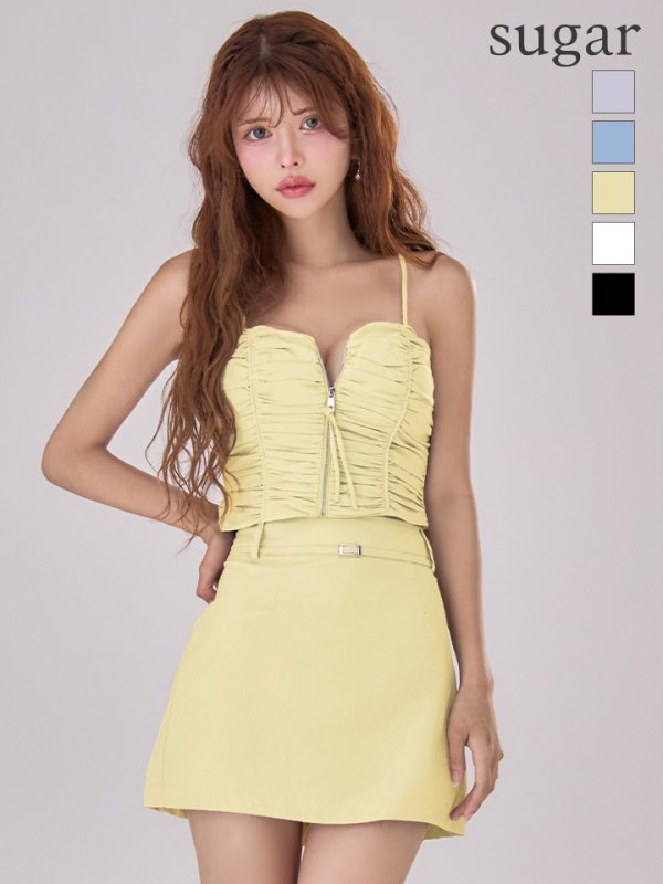 イエロー　モデル：まりん　身長：164cm　着用サイズ：Sサイズ