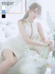 画像8: XSサイズあり【ROBE de FLEURS Glossy/ローブ・ド・フルール グロッシー】シルバーバックル/ バストジッパー/ ノースリーブ/ タイト/ ミニドレス/ キャバドレス[OF2] (8)