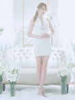 画像10: XSサイズあり【ROBE de FLEURS Glossy/ローブ・ド・フルール グロッシー】シルバーバックル/ バストジッパー/ ノースリーブ/ タイト/ ミニドレス/ キャバドレス[OF2] (10)