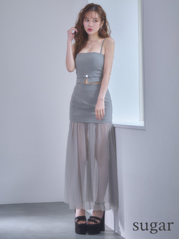 グレー　モデル：ゆめ　身長：160cm　着用サイズ：Sサイズ