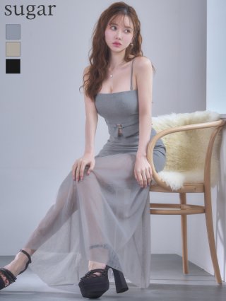 ロングドレス：グレー(灰)｜キャバドレス・ミニドレス通販はsugar