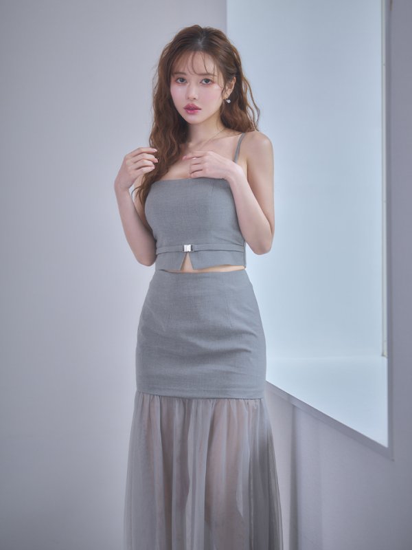 グレー　モデル：ゆめ　身長：160cm　着用サイズ：Sサイズ