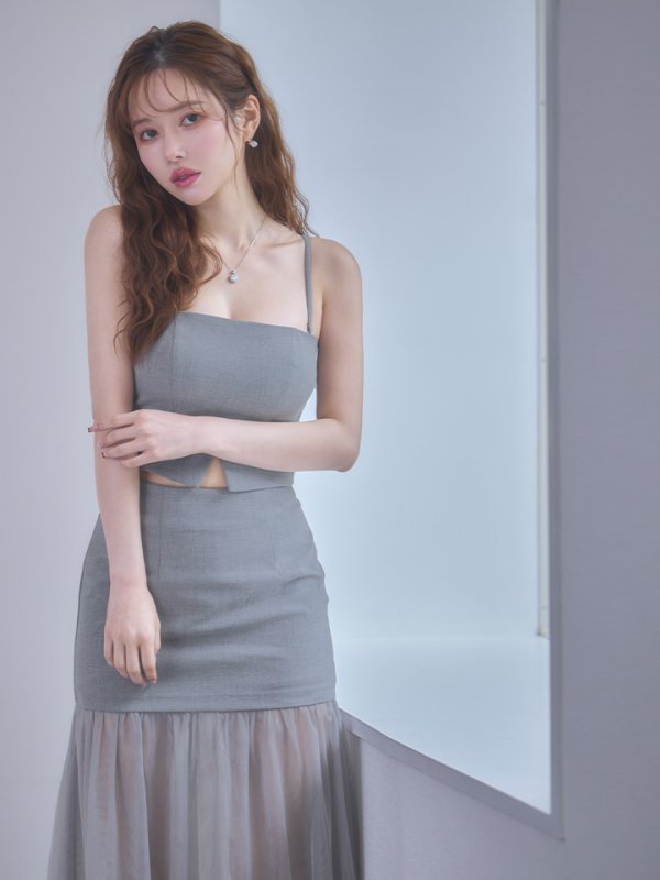 グレー　モデル：ゆめ　身長：160cm　着用サイズ：Sサイズ