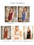 画像36: XSサイズあり【ROBE de FLEURS Glossy/ローブ・ド・フルール グロッシー】ウエスト切り替え/ フェイクレザー/ ノースリーブ/ ワンカラー/ タイト/ ミニドレス/ キャバドレス[OF2] (36)